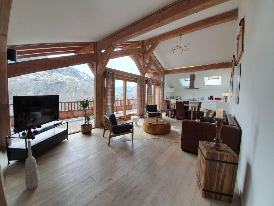 Chalet Entier 110M2 Avec Vue Et Sauna A 10 Min Des Pistes Сент-Фуа-Тарантез Екстер'єр фото